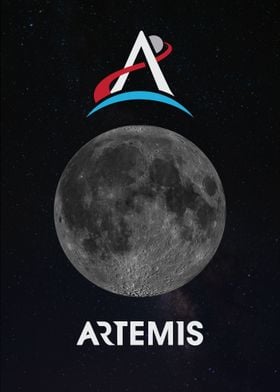 NASA Artemis with Moon