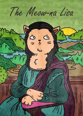 Mona Lisa Cat Lady