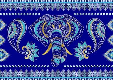 Evil Eye Elephant Ornament