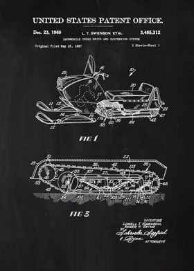 49 Snowmobile Patent 1969