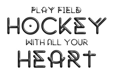 Field Hockey Text Wall Art