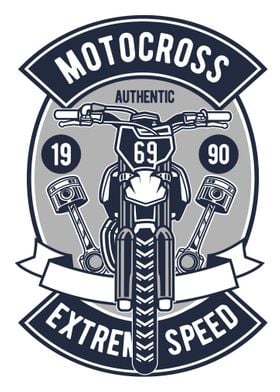 Motocross Retro Logo 