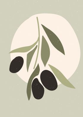 Olive with Leaves