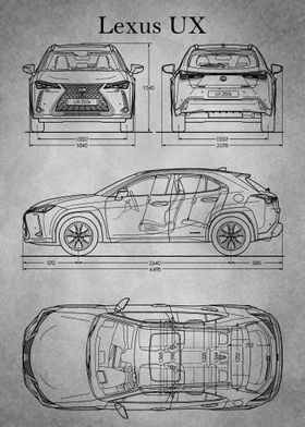 Lexus UX 2019 gray old 