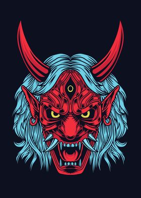 Japanese Hannya Demon Mask