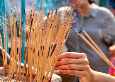 Burning incense