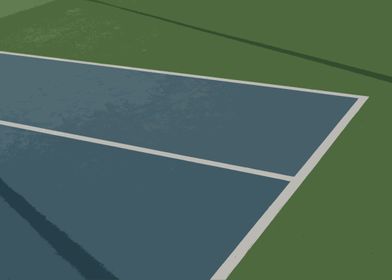 Blue Tennis Court