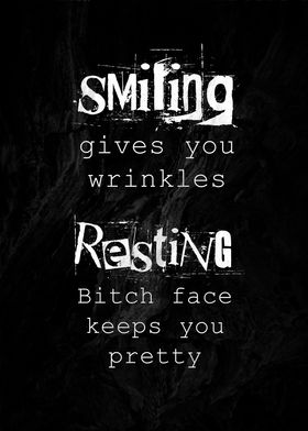 Smiling gives you wrinkles
