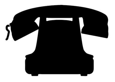 Old Telephone SIlhouette