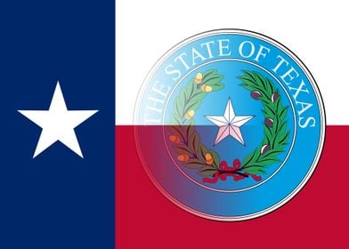 Texan Flag With State Seal