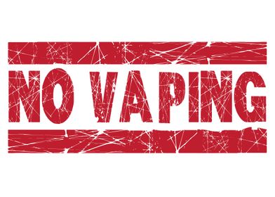 No Vaping Red Ink Stamp