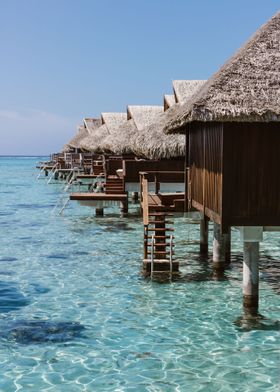 Row of Overwater Bungalows