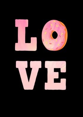 Donuts Love Heart Love