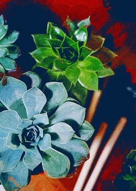 Impressionist Succulents