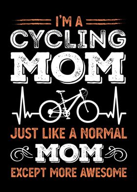 Cycling Mom Funny Bicycle