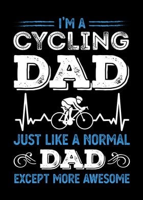 Awesome Cycling Dad Funny