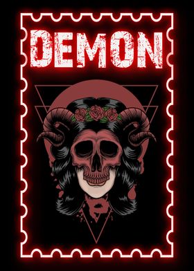  Demon Skull Gothic Devil