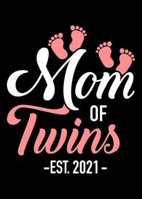 Download Mom Of Twins 2021 Poster By Designzz Displate