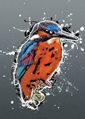 Kingfisher bird art