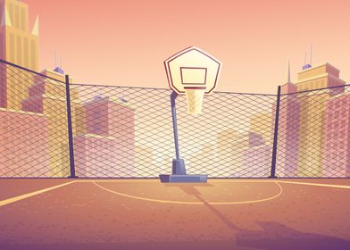 Basketball Court Vector