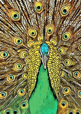 Peacock bird art