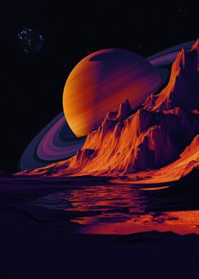 Saturn Viewed From Mars