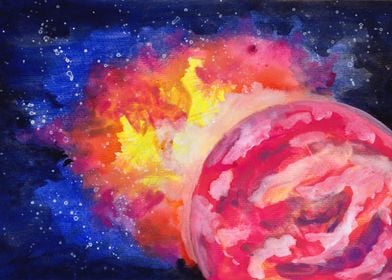 Pink Planet Explosion