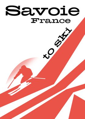Savoie France Ski poster