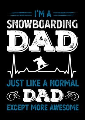 Snowboarding Dad Funny