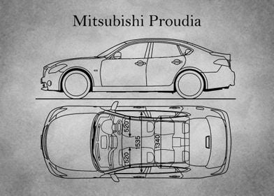 Mitsubishi Proudia  gray 