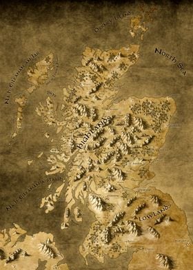 Scotland fantasy map