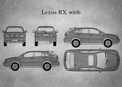 Lexus RX 400h 2005 gray 