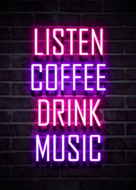 listen coffee drink music