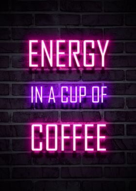 energy in cup a coffee