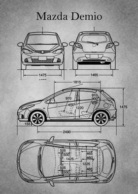 Mazda Demio 2008 gray old 