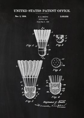 72 Badminton Bird Patent 