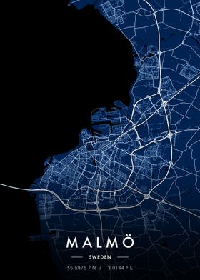 Malmo City Map Blueprint