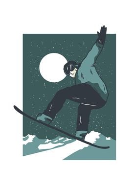 Snowboarding Mountain Gift