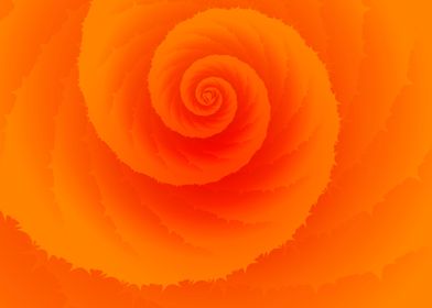 Orange Flower Swirl