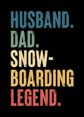 Husband Dad Snowboarding