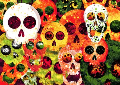 Colorful Skulls 02
