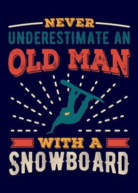  Old Man with a Snowboard