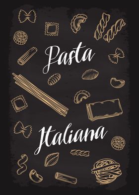 Pasta Italiana' Poster by dkDesign | Displate