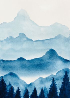 Mountains watercolor