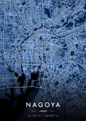 Nagoya City Map Blueprint