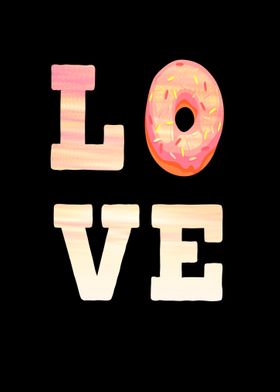 Donuts Love Heart Love