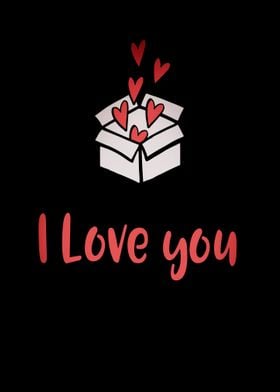 I love you Box of hearts