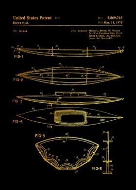 7 Kayak Patent Print