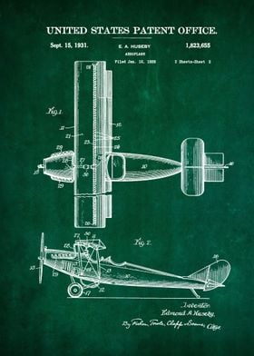 6 1931 Biplane Patent Pri