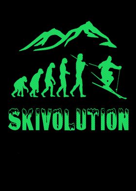 Ski evolution skier snow